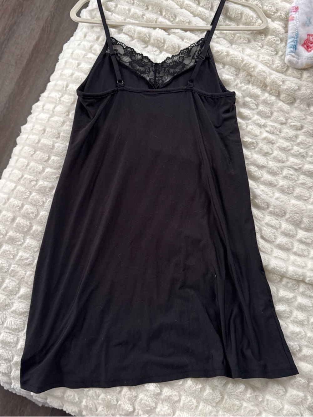 Black Lace Trim Slip Dress - Women Intimates